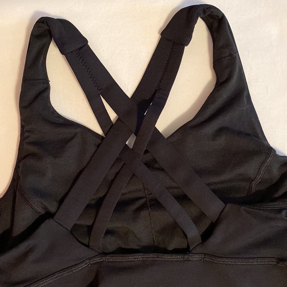 Lululemon Compassion Tank in black Strappy Athletic work out tank built in bra - Picture 6 of 15